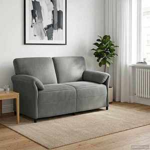 vidaXL Canapea cu 2 locuri Gri închis 158 x 83 x 95 cm Catifea imagine