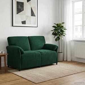 vidaXL Canapea cu 2 locuri Verde închis 158 x 83 x 95 cm Catifea imagine