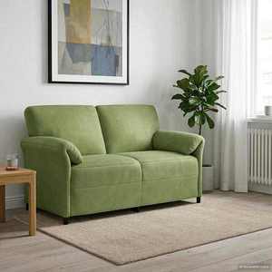 vidaXL Canapea cu 2 locuri Verde deschis 158 x 83 x 95 cm Catifea imagine