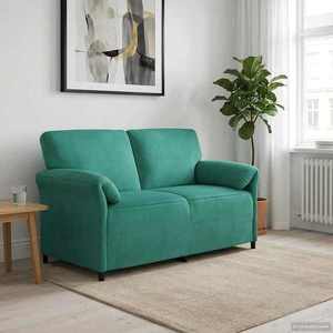 vidaXL Canapea cu 2 locuri Turcoaz 158 x 83 x 95 cm Catifea imagine