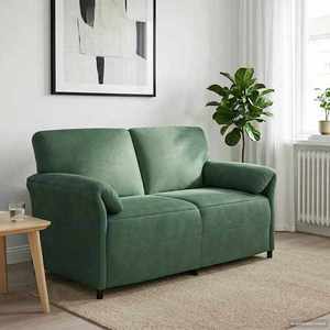 vidaXL Canapea cu 2 locuri Verde Mării 158 x 83 x 95 cm Catifea imagine