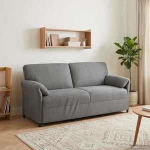 vidaXL Sofa cu 3 locuri Gri închis 198 x 83 x 95 cm Catifea imagine