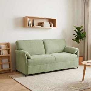 vidaXL Sofa cu 3 locuri Verde deschis 198 x 83 x 95 cm Catifea imagine