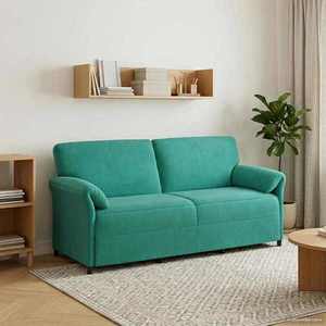 vidaXL Sofa cu 3 locuri Turcoaz 198 x 83 x 95 cm Catifea imagine