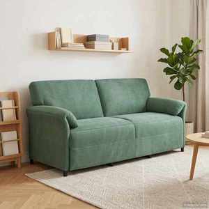 vidaXL Sofa cu 3 locuri Verde Mării 198 x 83 x 95 cm Catifea imagine