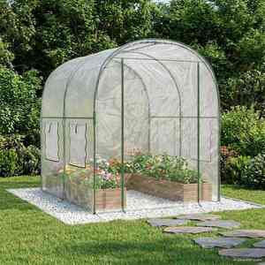 vidaXL Seră cu Cadru 160 x 200 x 192, 5 cm PVC Transparent imagine