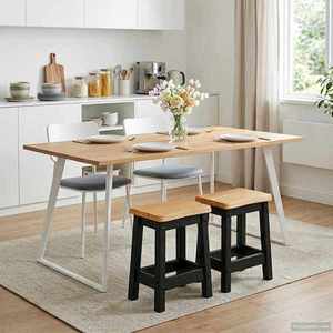 VidaXL Scaun de bar EKAI 2 pcs Negru 40 x 29 x 45, 5 cm imagine