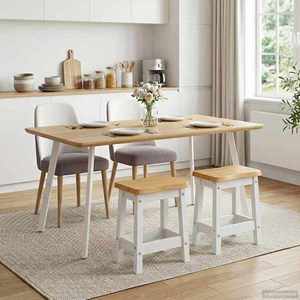 VidaXL Scaun de bar EKAI 2 pcs Alb 40 x 29 x 45, 5 cm Lemn masiv de pin imagine