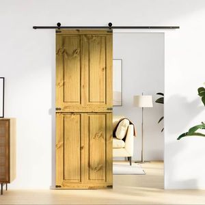 vidaXL Ușă hambar Corona Maro Miere 70 x 210 cm Lemn masiv de pin imagine