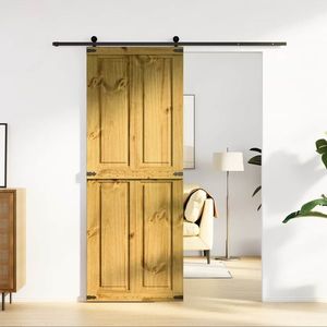 vidaXL Ușă hambar Corona Maro Miere 80 x 210 cm Lemn masiv de pin imagine