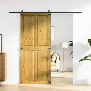 vidaXL Ușă hambar Corona Maro Miere 90 x 210 cm Lemn masiv de pin imagine