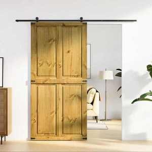 vidaXL Ușă hambar Corona Maro Miere 100 x 210 cm Lemn masiv de pin imagine