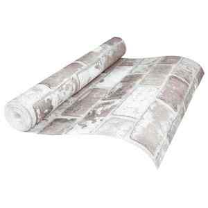 vidaXL Tapet solid 3D Dungi Cărămidă 10 x 0, 53 m Țesătură Netesută imagine