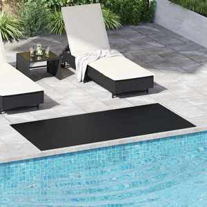 vidaXL Mat pentru Podea Negru 1 x 2 m Cauciuc imagine