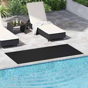 vidaXL Mat pentru Podea Negru 1 x 2 m Cauciuc imagine