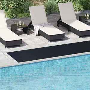 vidaXL Mat pentru Podea Negru 1 x 5 m Cauciuc imagine