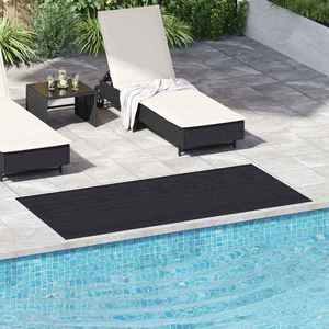 vidaXL Mat pentru Podea Negru 1 x 2 m Cauciuc imagine