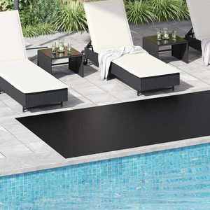 vidaXL Mat pentru Podea Negru 1, 5 x 4 m Cauciuc imagine