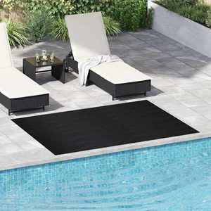 vidaXL Mat pentru Podea Negru 1, 5 x 2 m Cauciuc imagine
