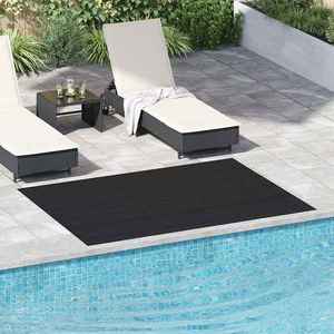 vidaXL Mat pentru Podea Negru 1, 5 x 2 m Cauciuc imagine