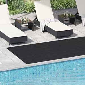 vidaXL Mat pentru Podea Negru 1, 5 x 4 m Cauciuc imagine