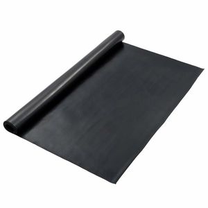vidaXL Mat pentru Podea Negru 1, 2 x 2 m Cauciuc imagine