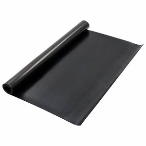 vidaXL Mat pentru Podea Negru 1, 2 x 2 m Cauciuc imagine