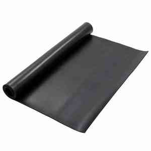 vidaXL Mat pentru Podea Negru 1, 2 x 2 m Cauciuc imagine
