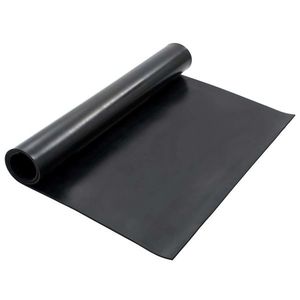 vidaXL Mat pentru Podea Negru 1, 2 x 2 m Cauciuc imagine