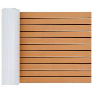 vidaXL Covor pentru Bărci Dungi Maro și negru 240 x 60 cm EVA imagine