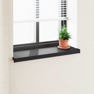 vidaXL Prag de fereastră Negru cu fibră de lemn 100 x 30 x 4, 5 cm PVC imagine