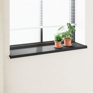 vidaXL Prag de fereastră Negru cu fibră de lemn 160 x 45 x 4, 5 cm PVC imagine