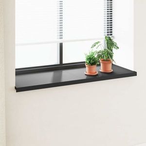 vidaXL Prag de fereastră Negru cu fibră de lemn 160 x 50 x 4, 5 cm PVC imagine