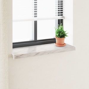 vidaXL Prag de fereastră Textură de marmură 80 x 35 x 4, 5 cm PVC imagine