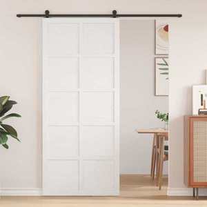 vidaXL Ușă hambar Alb 90 x 2, 5 x 208 cm Lemn masiv de pin imagine