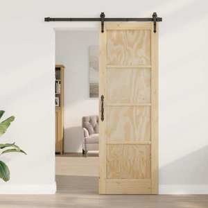 vidaXL Ușă de interior natural 73, 5 x 211 cm placaj imagine