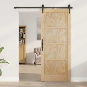 vidaXL Ușă de interior natural 83 x 202 cm placaj imagine