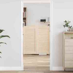 vidaXL Uși oscilante 2 pcs natural Lemn masiv de pin imagine