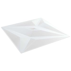 vidaXL Panouri de perete Stea 12 pcs Stea albă 50 x 50 cm Spumă XPS imagine