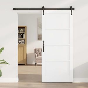 vidaXL Ușă de interior Alb 86 x 198, 5 cm placaj imagine