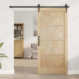 vidaXL Ușă de interior natural 93 x 202 cm placaj imagine