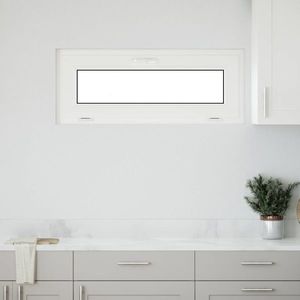 vidaXL Fereastră pentru subsol RISOR 100 x 40 cm PVC și Sticlă Alb imagine