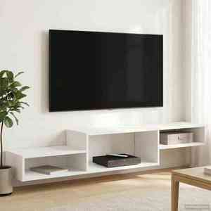 vidaXL Sistem de TV montat pe perete Montare pe perete Alb imagine