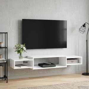 vidaXL Sistem de TV montat pe perete Montare pe perete Alb imagine