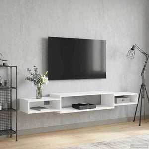 vidaXL Sistem de TV montat pe perete Montare pe perete Alb imagine