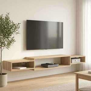 vidaXL Sistem de TV montat pe perete Montare pe perete Stejar Sonoma imagine