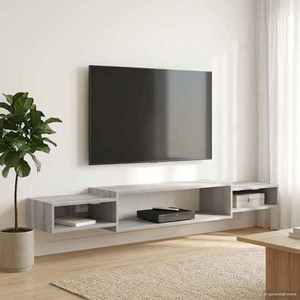 vidaXL Sistem de TV montat pe perete Montare pe perete Sonoma gri imagine