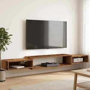 vidaXL Sistem de TV montat pe perete Montare pe perete Lemn vechi imagine