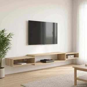 vidaXL Sistem de TV montat pe perete Montare pe perete Stejar Sonoma imagine