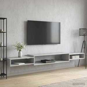 vidaXL Sistem de TV montat pe perete Montare pe perete Gri Beton imagine